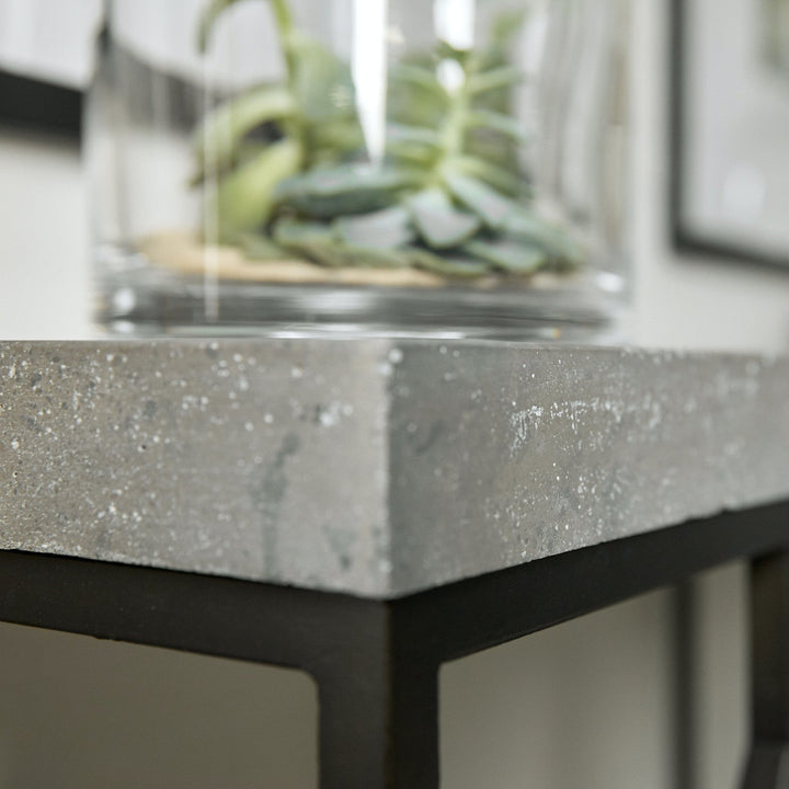 RYKER FAUX CONCRETE TOP CONSOLE