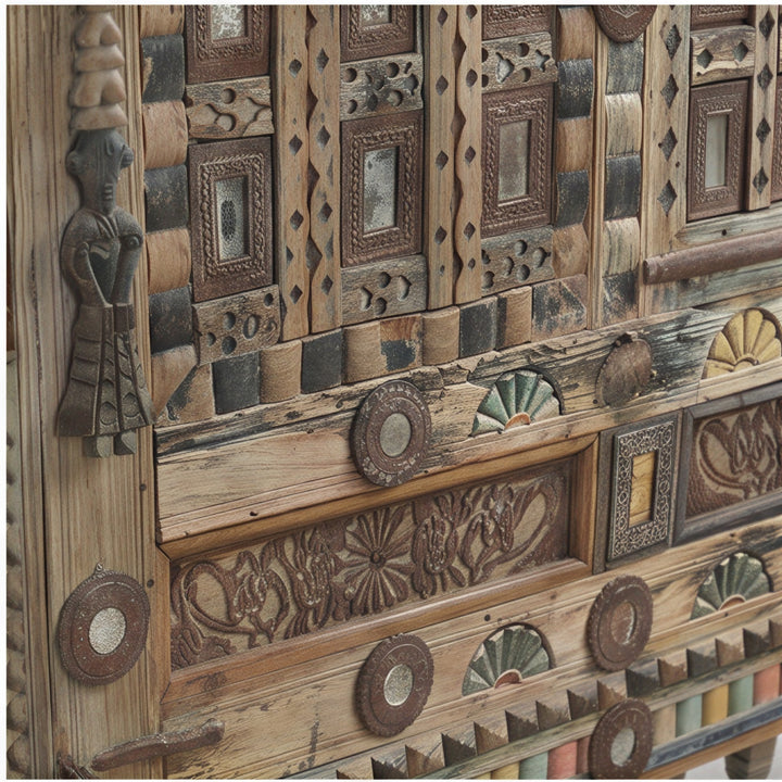 ANTIQUE INDIAN DAMCHIYA CABINET