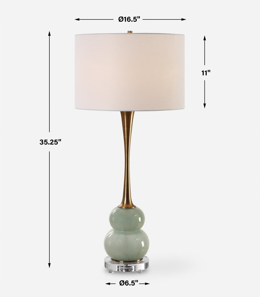 SAGE GLASS TABLE LAMP