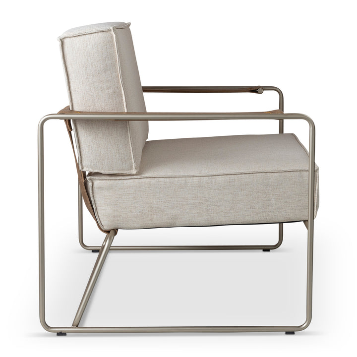 SAMPA LEATHER STRAPPED ARM CHAIR