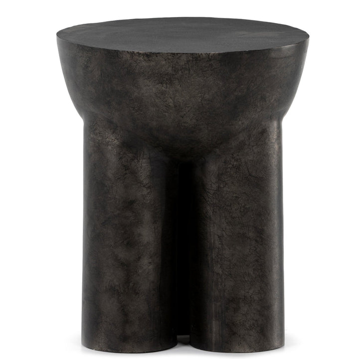 SANTE END TABLE: RAW BLACK