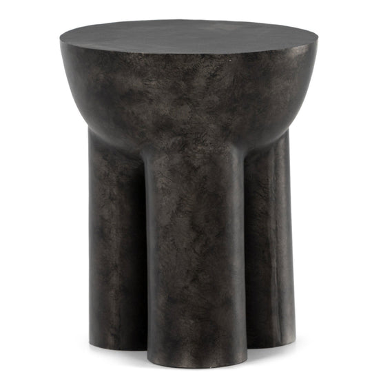 SANTE END TABLE: RAW BLACK