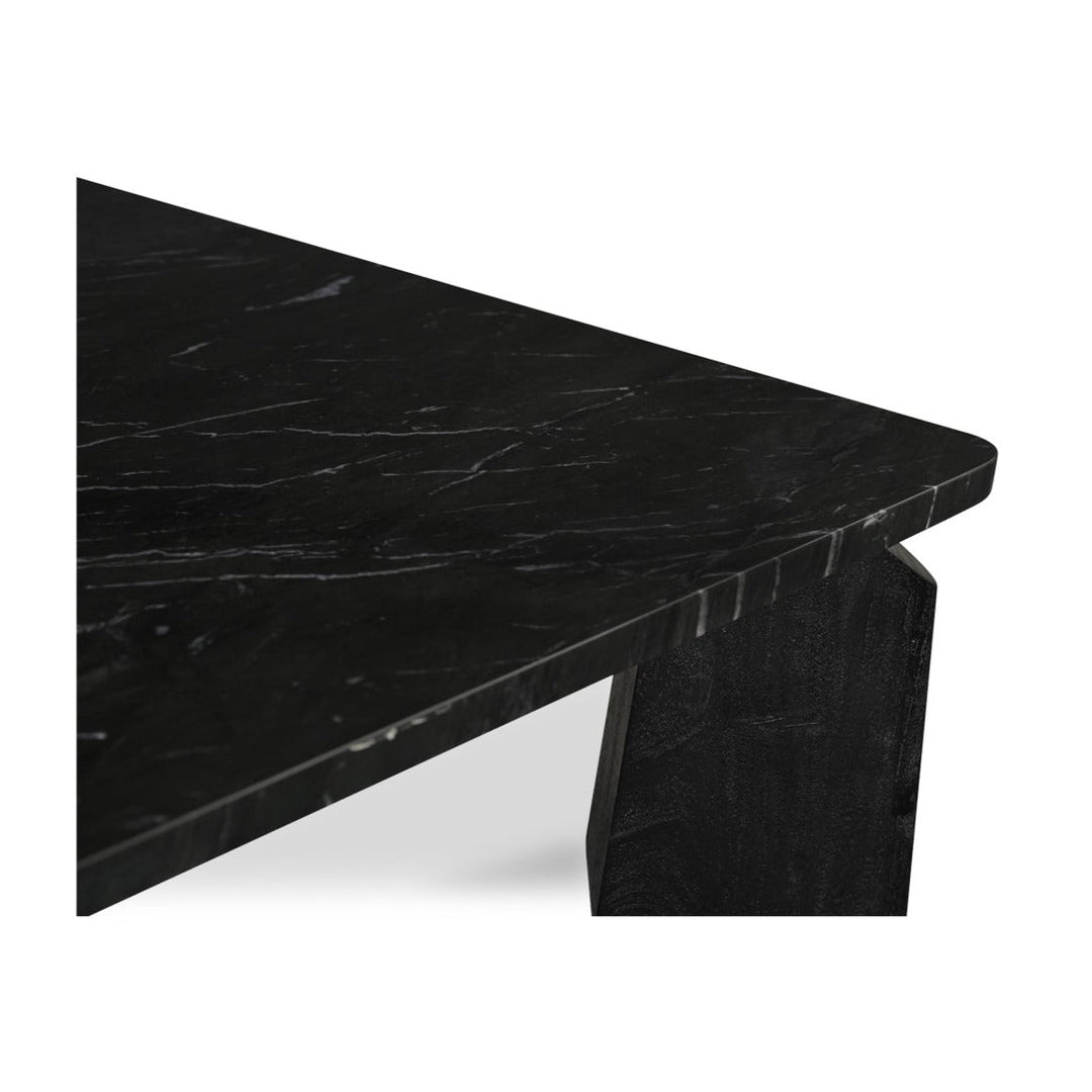 SATONA BLACK MARBLE DINING TABLE