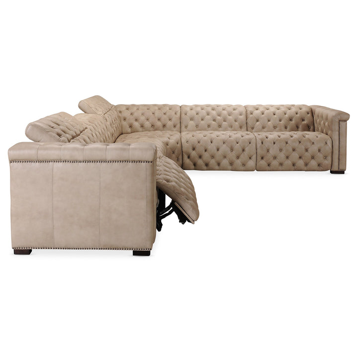 SAVION GRANDIER 5 - PIECE POWER HR SECTIONAL WITH 2 POWER RECLINE