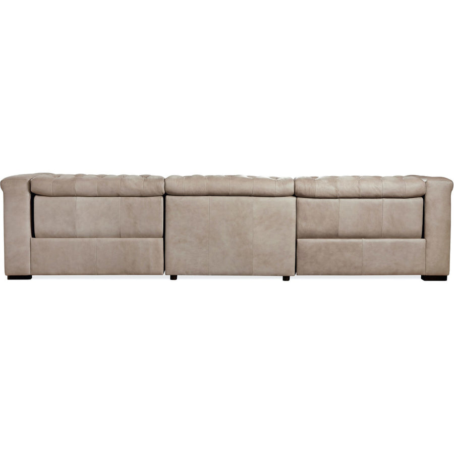 SAVION GRANDIER TUFTED LEATHER SOFA: GIOVANNI TAUPE