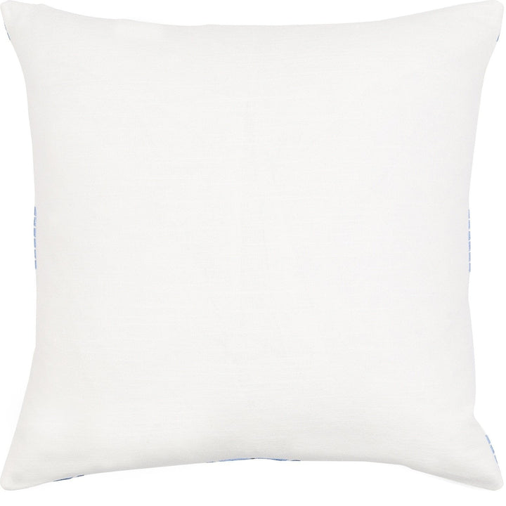 SAVOIE BLANC BLUE EMBROIDERED ACCENT PILLOW