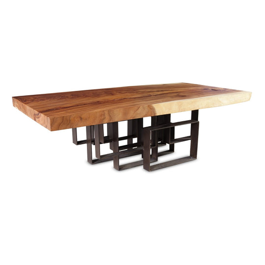 SCORE COFFEE TABLE CHAMCHA WOOD, IRON BASE