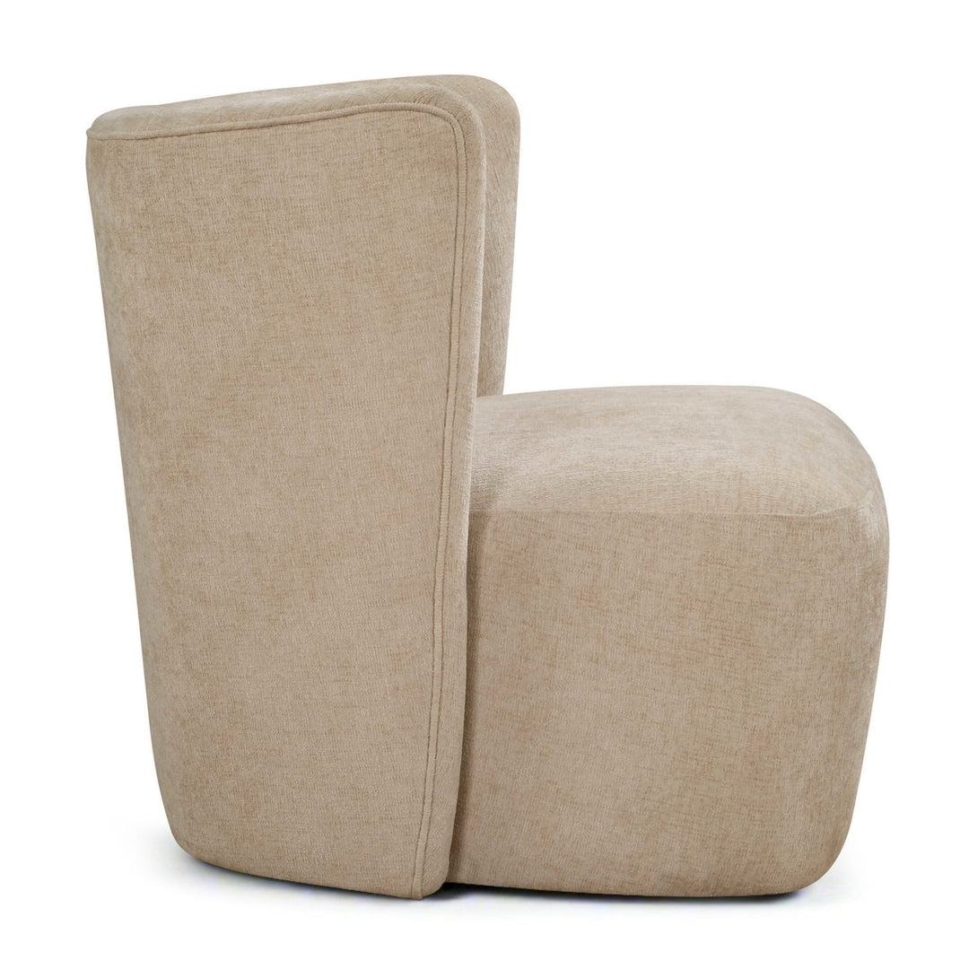 SCULPTED SWIVEL CHAIR: SAND