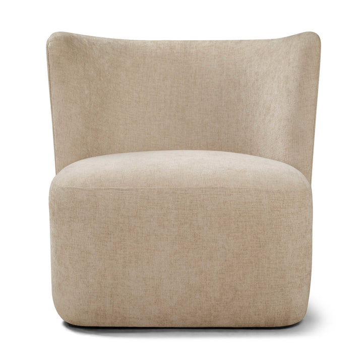 SCULPTED SWIVEL CHAIR: SAND