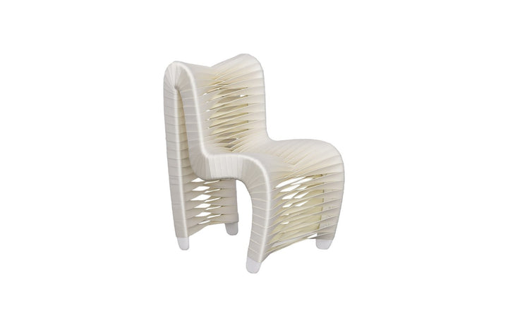 SEAT BELT CHAIR, KID SIZE - WHITE - FRONT VIEW