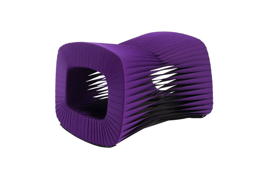 SEAT BELT OTTOMAN - PURPLE - FRONT VIEW