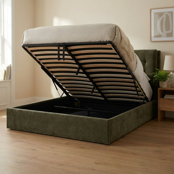 SEBASTIAN UPHOLSTERED STORAGE BED