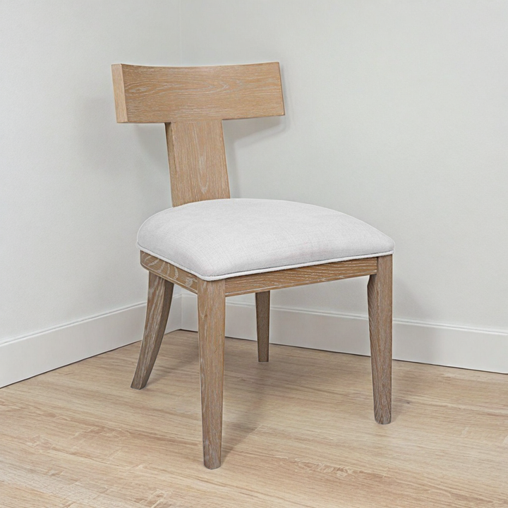 TAYLOR NATURAL OAK KLISMOS DINING CHAIR