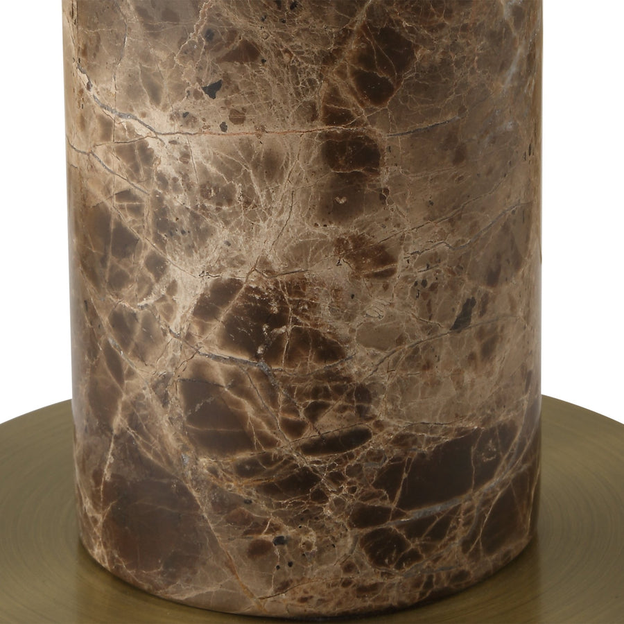 SEPIA BROWN MARBLE BUFFET LAMP