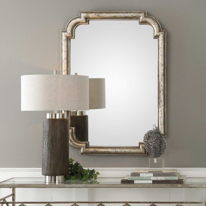 SHANTI DISTRESSED ANTIQUE SILVERLEAF MIRROR