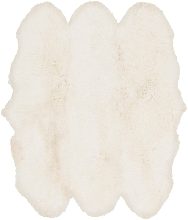 SHEEPSKIN HIDE RUG: WHITE