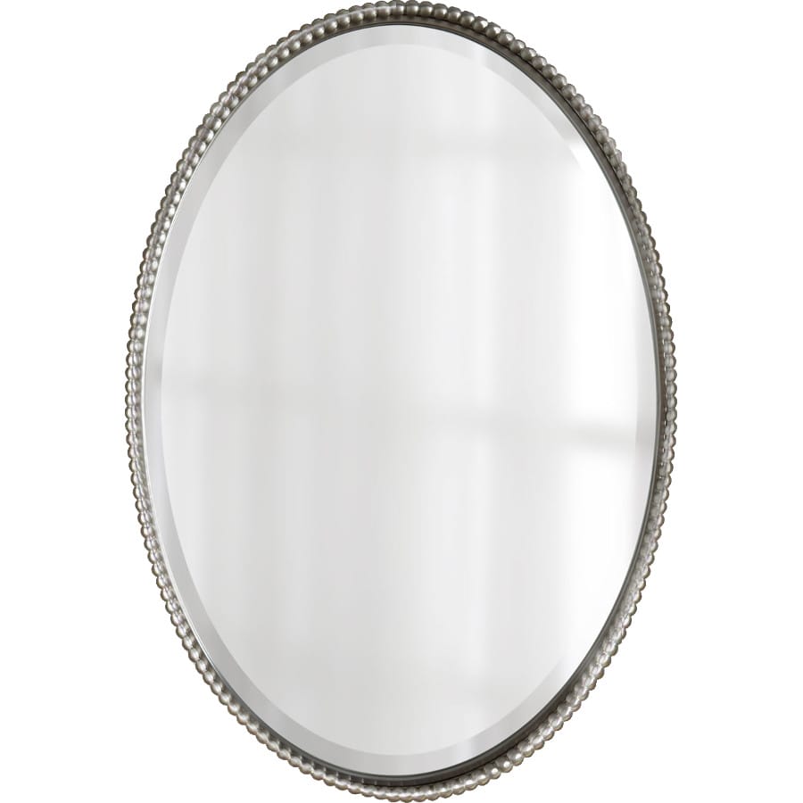 SHERISE BRUSHED NICKEL OVAL MIRROR