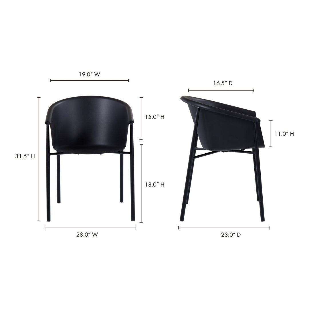 SHINDIG OUTDOOR DINING CHAIR: BLACK | SET OF 2