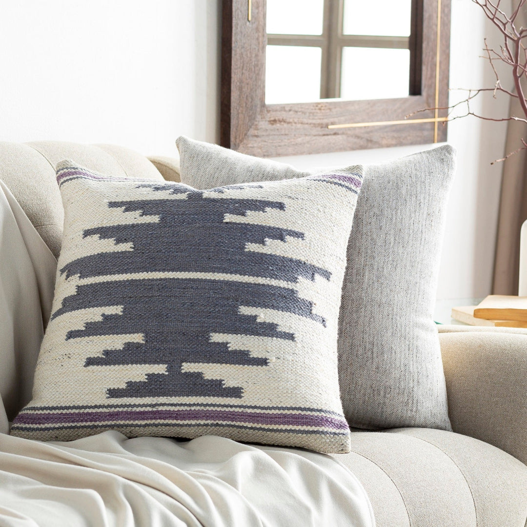 SHONA PILLOW: DENIM, PURPLE