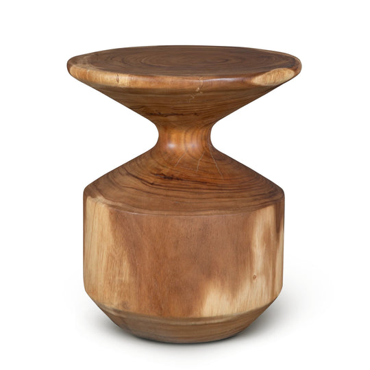 SUAR WOOD HOURGLASS ACCENT TABLE