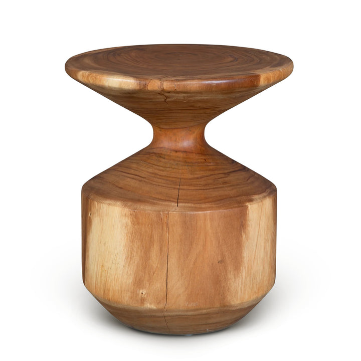 SUAR WOOD HOURGLASS ACCENT TABLE