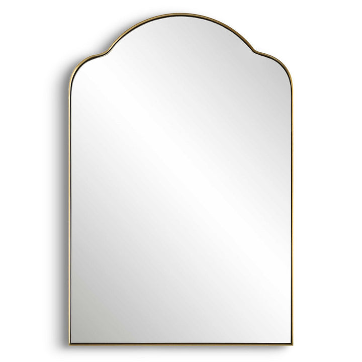 SIDNEY ARCH VANITY MIRROR: BRASS