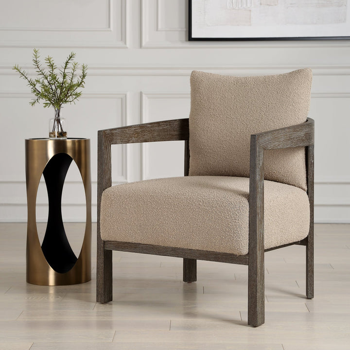 SIENNA SAND BOUCLE ACCENT CHAIR