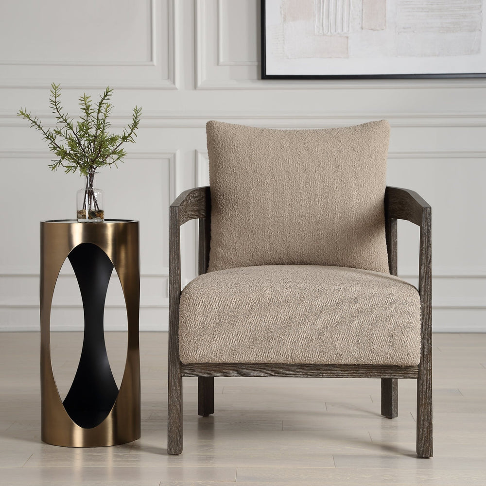 SIENNA SAND BOUCLE ACCENT CHAIR