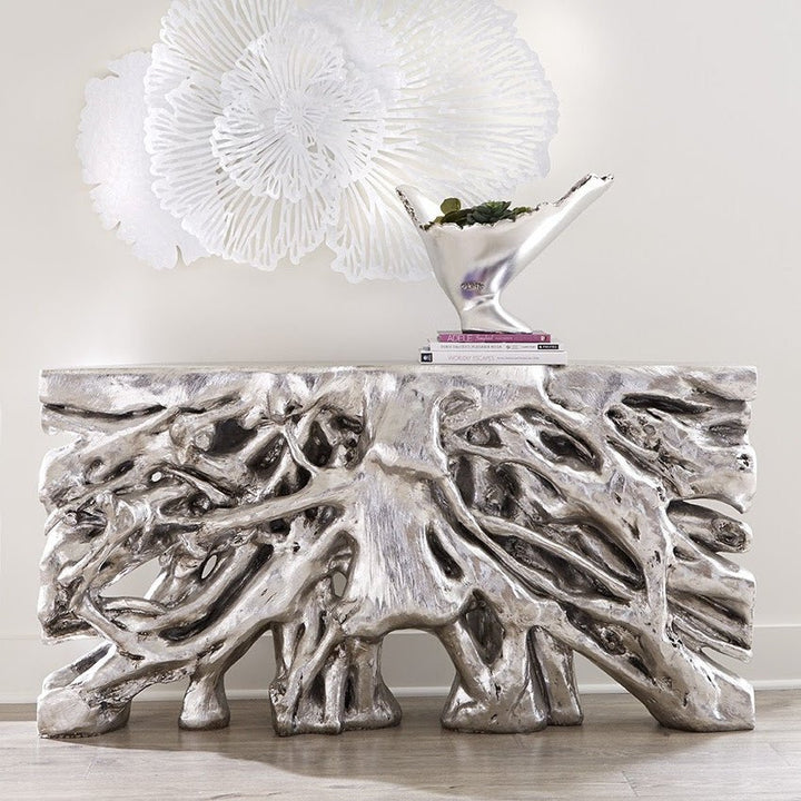 SILVER LEAF SQUARE ROOT CONSOLE