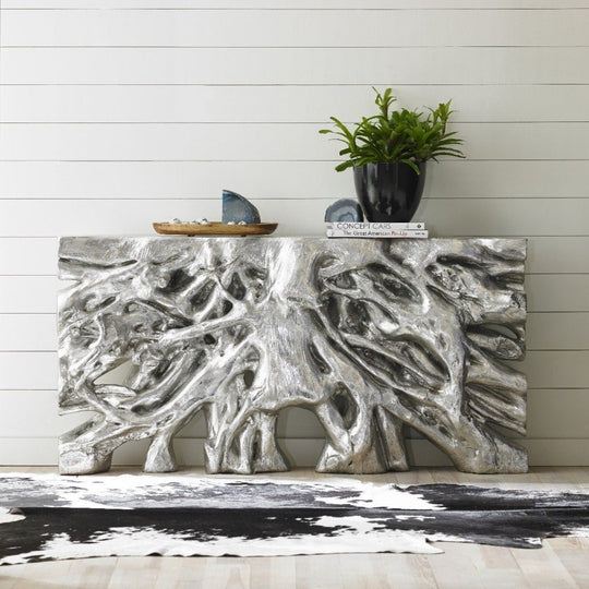 SILVER LEAF SQUARE ROOT CONSOLE