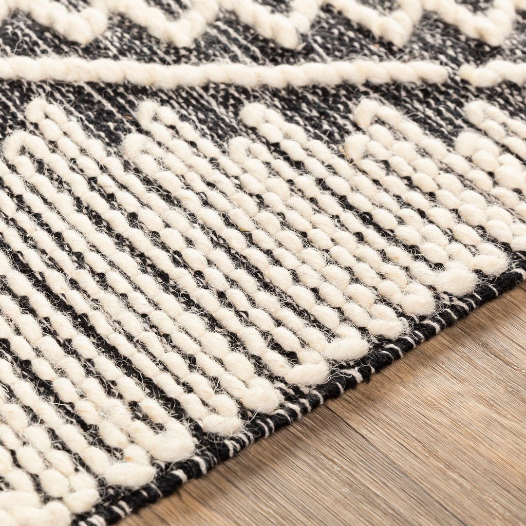 SIMI WOOL + COTTON TEXTURED FLATWEAVE: CHARCOAL