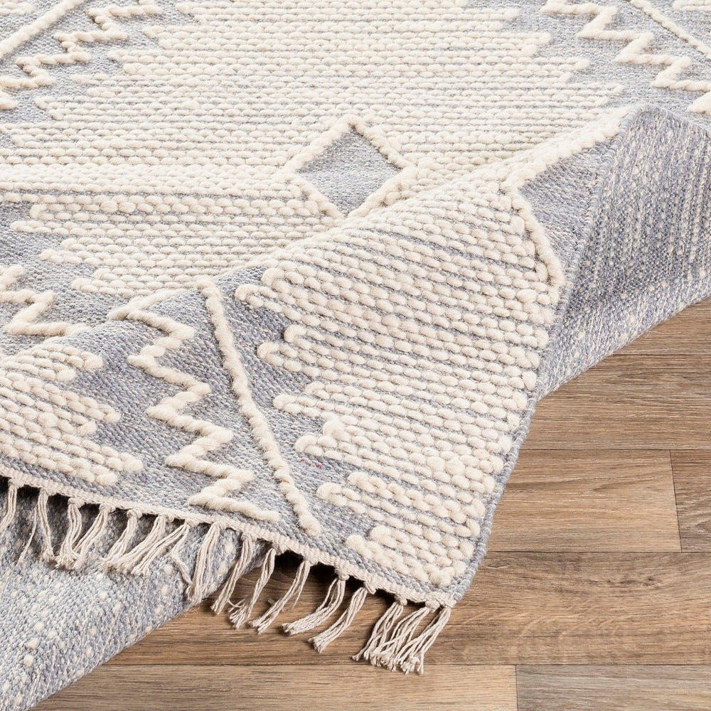 SIMI WOOL + COTTON TEXTURED FLATWEAVE: GRAY