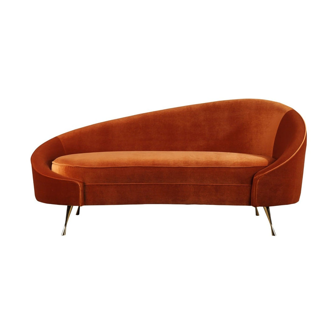 SIXTIES ICON ORANGE VELVET CHAISE