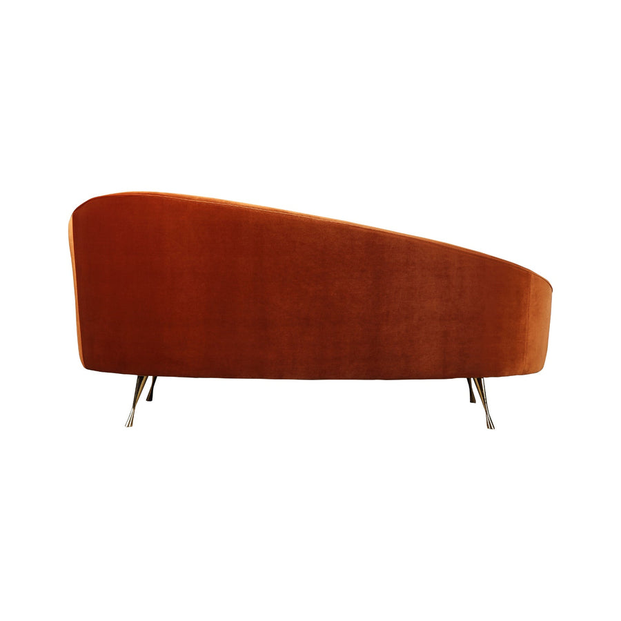 SIXTIES ICON ORANGE VELVET CHAISE