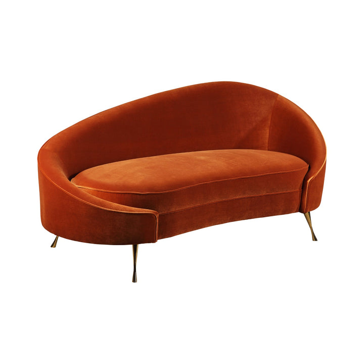 SIXTIES ICON ORANGE VELVET CHAISE