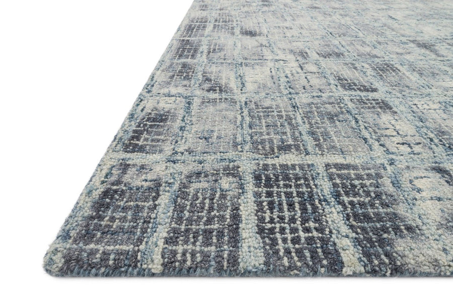 SLOANE HOOKED WOOL RUG: BLUE STEEL