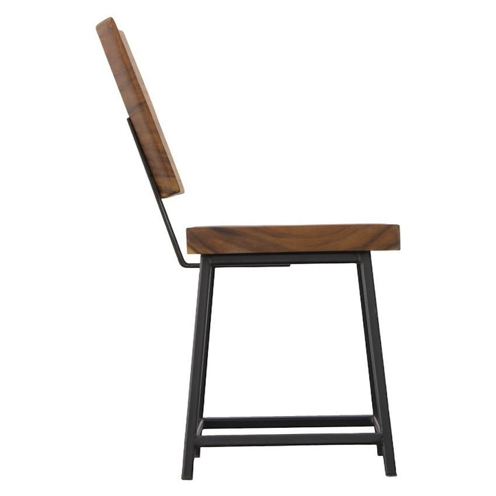 SMOOTHED DINING CHAIR NATURAL, BLACK BASE