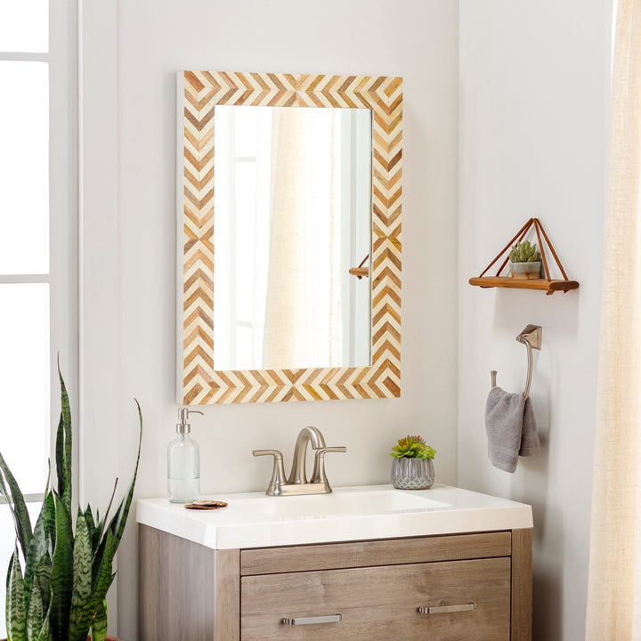 SOCAL MOSAIC BONE INLAY WALL MIRROR