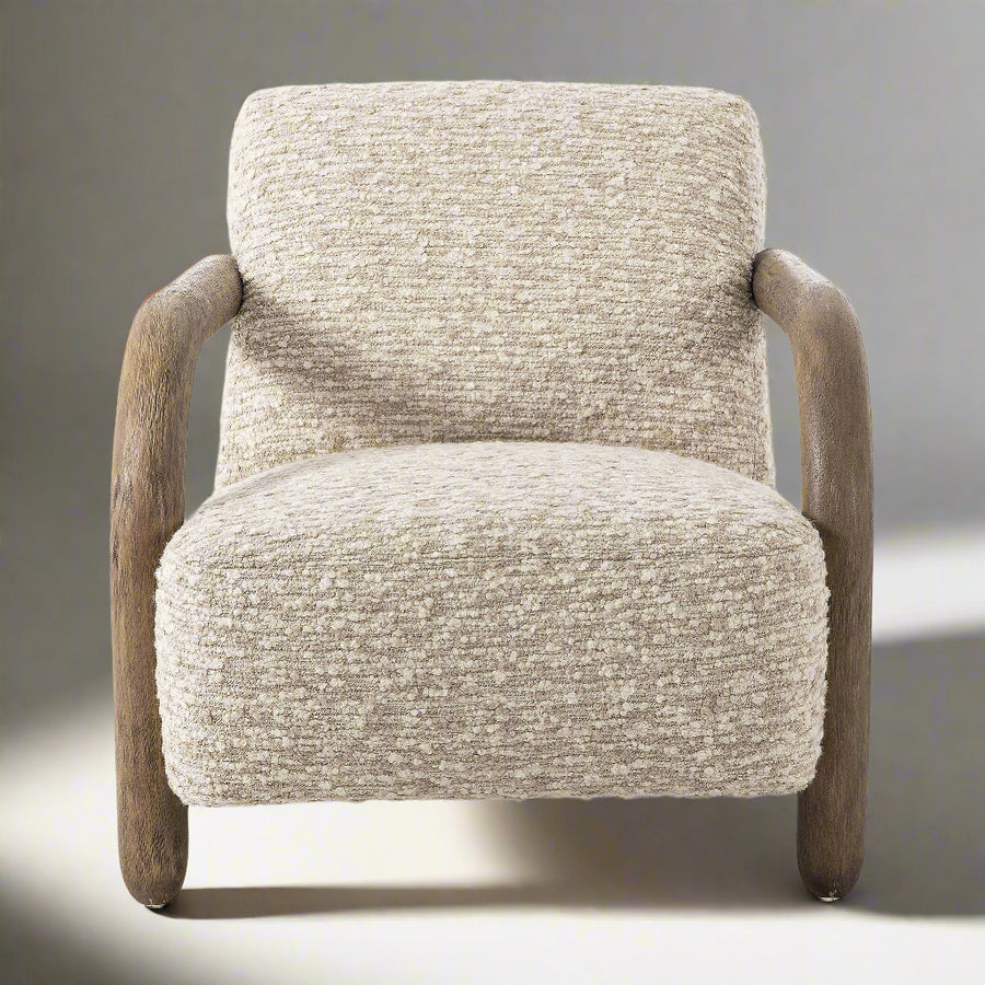 ANISTON BOUCLE UPHOLSTERED ARM CHAIR