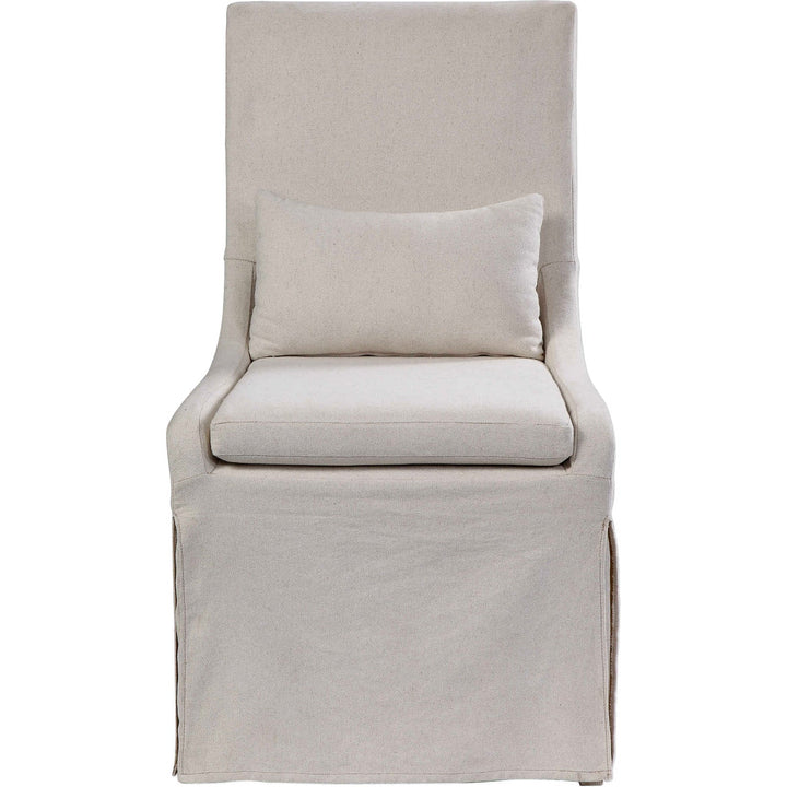 SOMA NATURAL LINEN SLIPCOVER DINING CHAIR