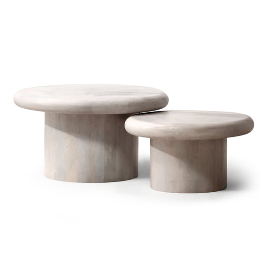 SPROUT WHITEWASH NESTING COFFEE TABLES