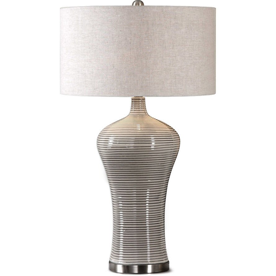 STRIADA RIBBED CERAMIC LAMP