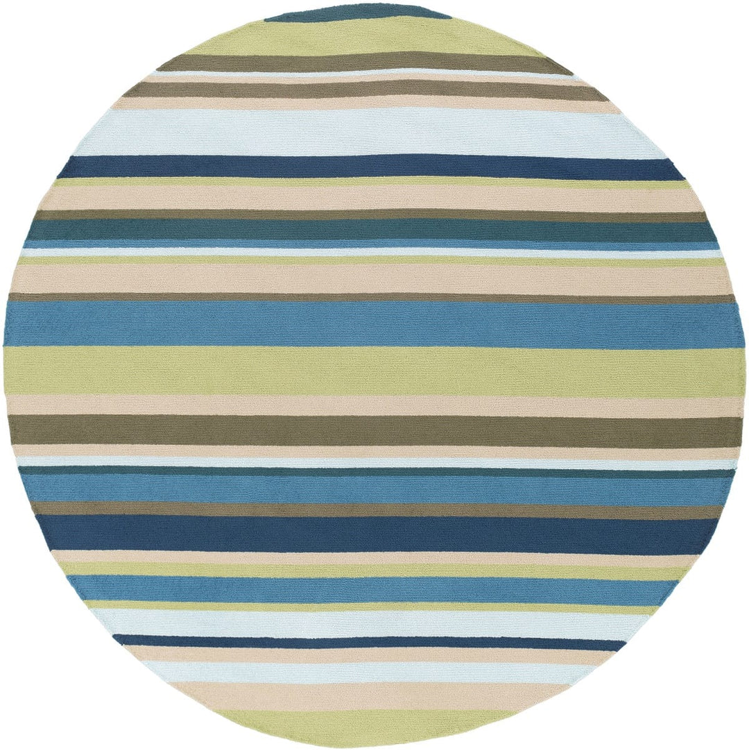 STRIPES OUTDOOR RUG: BLUE, LIME