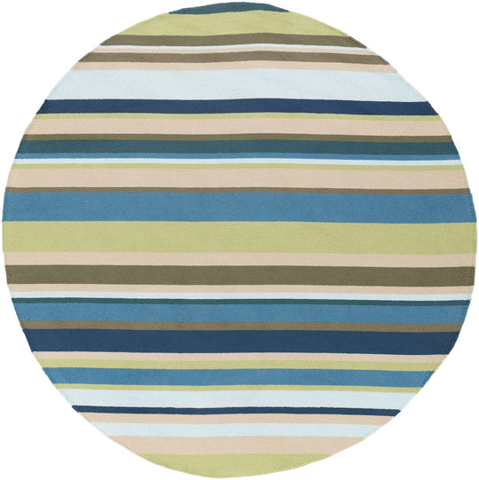 STRIPES OUTDOOR RUG: BLUE, LIME