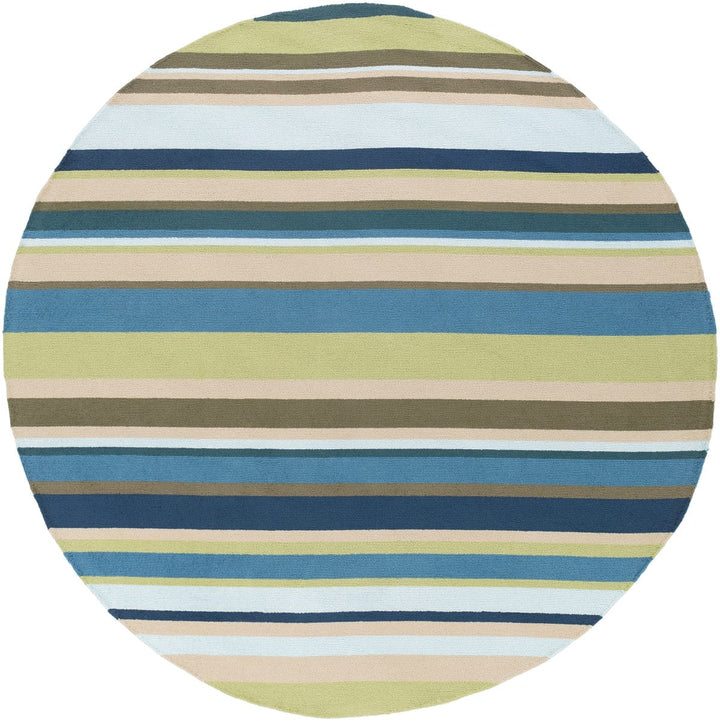 STRIPES OUTDOOR RUG: BLUE, LIME