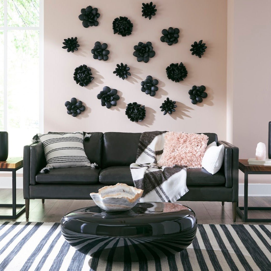 SUCCULENT WALL DECOR: MATTE BLACK