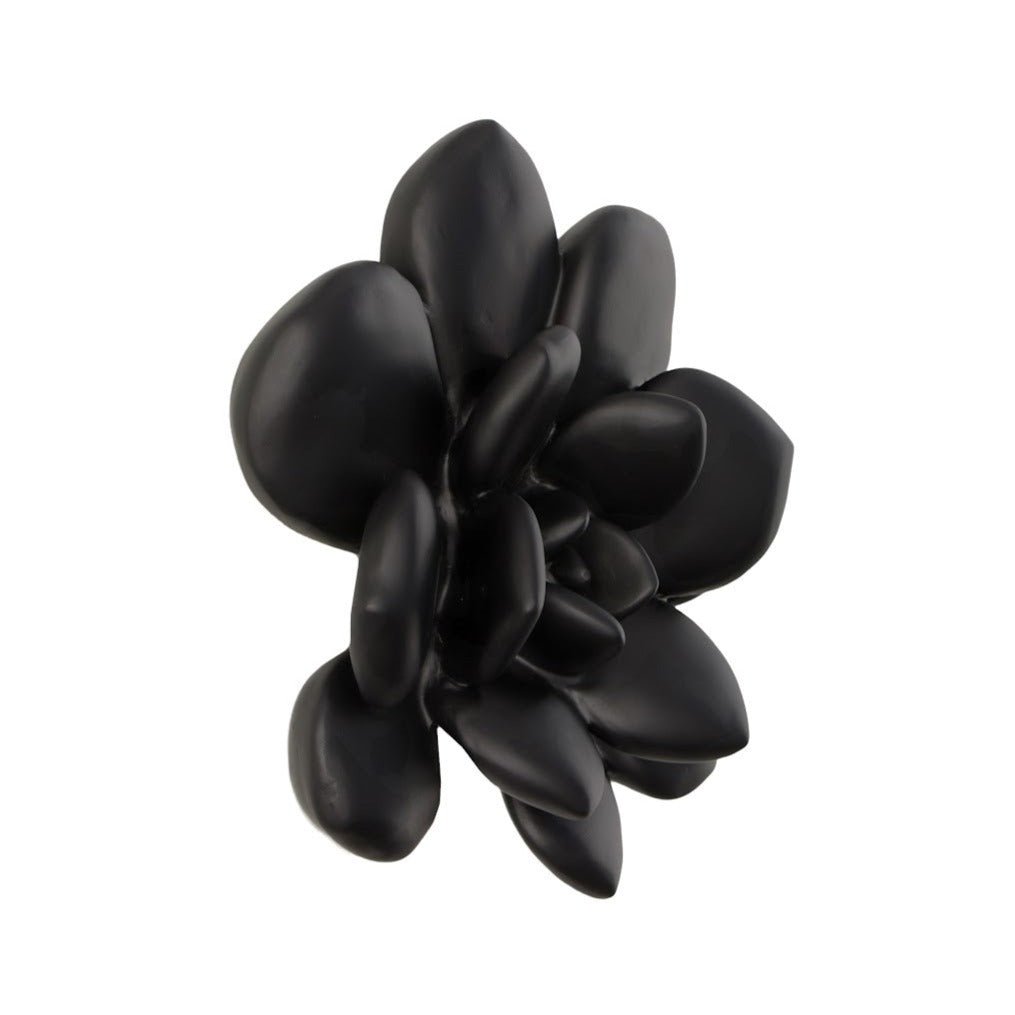 SUCCULENT WALL DECOR: MATTE BLACK