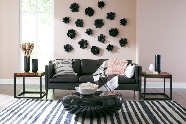 SUCCULENT WALL DECOR: MATTE BLACK