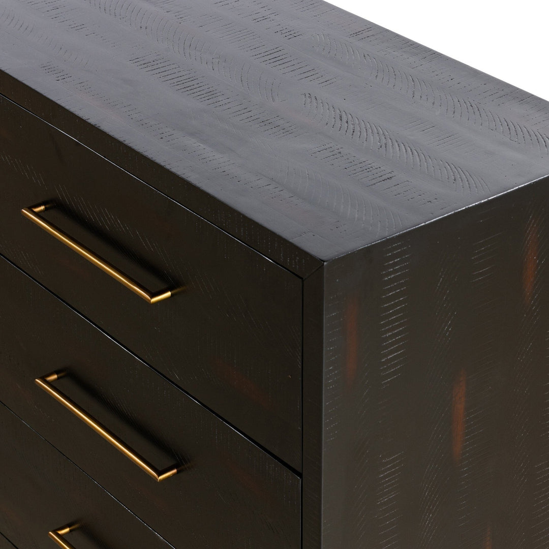 SUKI BURNISHED BLACK 9 DRAWER DRESSER