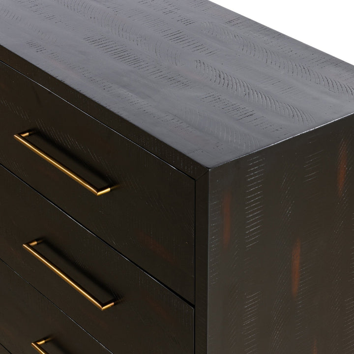 SUKI BURNISHED BLACK 9 DRAWER DRESSER